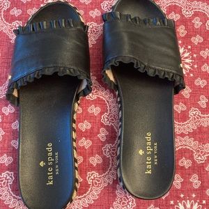 Black Kate Spade Slide Sandals